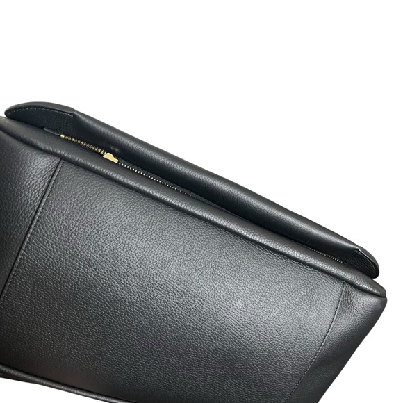 Cuyana Mila Satchel Black Italian Leather Work Travel Laptop Tote Bag - Picture 9 of 15